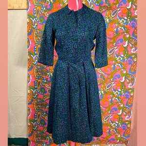 VINTAGE 50s Floral House Dress